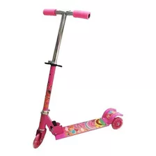 Patinete Com 3 Rodas E Luz - Rosa - Sk19800-a