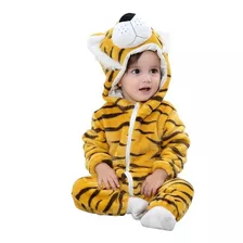 Macacão Tigre Kigurumi Pijama Animal Bebê Criança Presente 