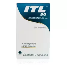 Itl 50 10 Comp Cepav Antifúngico Oral P/ Cães E Gatos 50mg