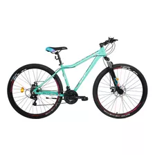 Mountain Bike Femenina Slp 25 Pro Lady 2023 R29 M 21v Frenos De Disco Mecánico Cambios Shimano Tourney Tz31 Color Verde Con Pie De Apoyo 