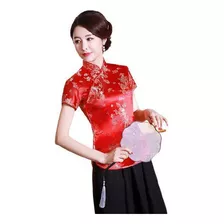 Camisa De Mujer De Verano Delgada De Estilo Chino Cheongsam