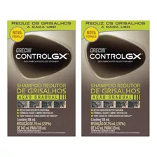  Shampoo Redutor De Grisalhos Control Gx Grecin - Kit C/2un