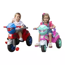 Triciclo De Passeio Infantil Motoquinha Com Empurrador Pedal