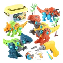 Fwefww Brinquedo De Montagem De Dinossauro Com Furadeira