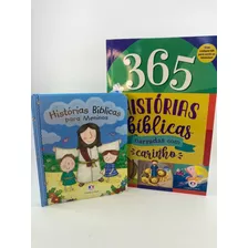 Combo Livros Bíblicos Evangélicos Infantil Devocional Diário Histórias Bíblicas Sagradas Para Meninos E Bebê 365 Histórias Ilustradas