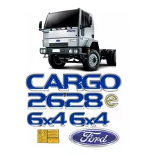 Adesivo Ford Cargo 2628e 6x4 Emblema Cummins Caminhão Kit74