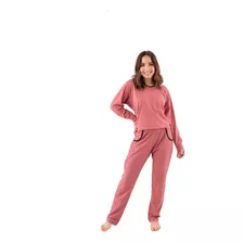 Pijama Manga Larga Algodón Labrado Escote En V Lumiere