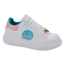 Tenis Casual Dama Barbie Tana Color Blanco