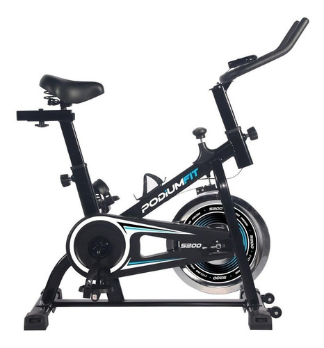 Bicicleta Ergométrica Podiumfit S200 Para Spinning Preta