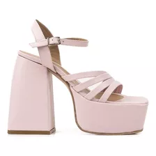 Sandalias De Mujer Batistella Fiesta Con Plataforma Rosa