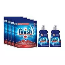 Detergente Finish 4 Tablets + Secante 2x250ml