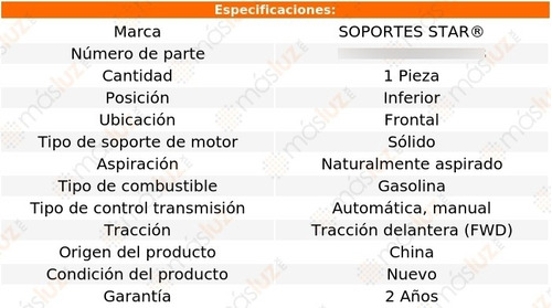 1) Soporte Motor Del Inf Protege5 2.0l 4 Cil Aut, Std 02/03 Foto 2