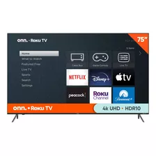 Onn Television 75'' 4k 2160p Led Smart Roku Tv 100044717 