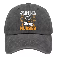 Smart Men Marry Nurses Cap Runners Hat Pigmento Negro Mujer