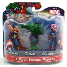 Set X 3 Figuras Thor/capitan America/hulk Avengers A1295