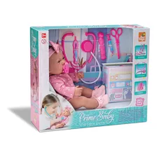 Boneca Prime Baby Cuidados Com Acessórios Bee Toys