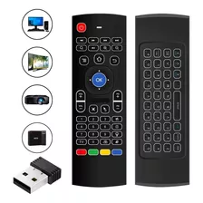 Controle Teclado Wireless Mouse Smart Tv Pc Tv Box Iluminado