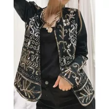 Chaqueta Blazer Rapsodia. Bordados Y Lentejuelas. Importada