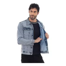 Jaqueta Jeans Masculina Tradicional Rasgada Slim Blusa Homem