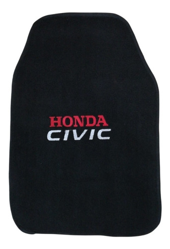 Kit 4 Tapetes Alfombra Bordado Logo Honda Civic 2014 Foto 2