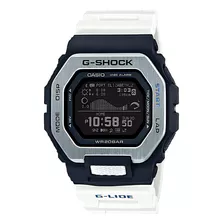 Reloj Casio G-shock Gbx-100-7dr Color De La Correa Blanco Color Del Bisel Plateado Color Del Fondo Negro