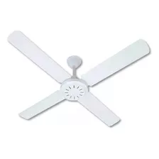 Ventilador De Techo 4 Paletas Chapa Color Blanco