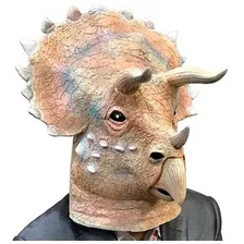 Máscara De Látex Triceratops Disfraz Halloween Upd Egresados
