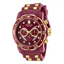 Reloj Para Hombres Invicta Pro Diver 40931 Rojo Color De La Correa Borgoña