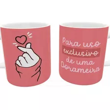 Caneca Porcelana Personalizada Dorama Mod 01 Cor Branco