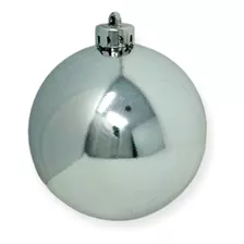 Kit 4x Esferas Navideñas Plateadas Adorno Arbol Navidad 7cm