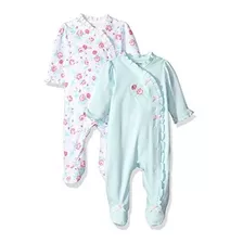 Little Me Baby Girls 2 Pack Footies