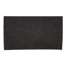 Tapete Capacho Sisal P/ Porta Entrada Retangular Preto 30x60