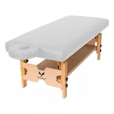 Maca Fixa Reforçada Suporta 200kg Mesa De Massagem Estética Cor Branco (201025)