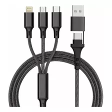 Cabo Usb C 3x1 Universal - Tipo C Micro Usb + Android Ios 
