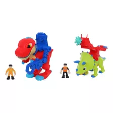 Playset Dino Troops T- Rex Y Triceratops 2figuras Tun 