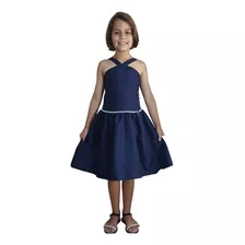 Vestido Infantil De Festa Azul