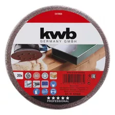 Lija Velcro Kwb 125mm Grano 80, 20 Unidades