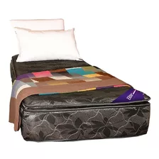 Colchon 1 1/2 Plaza Espuma Alta Densidad 30 Kg Doble Pillow