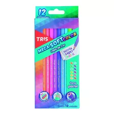 Lápis Cor 12und Mega Soft Color Tons Pastel Tris