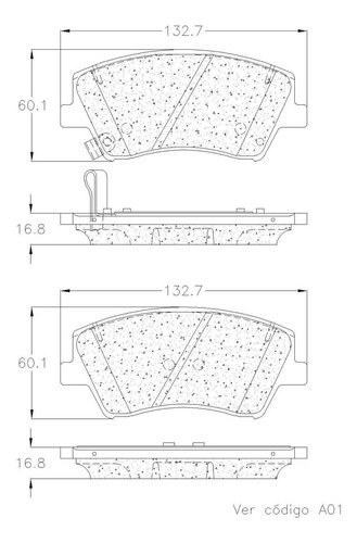 Balata Delantera Grc Prime Para Hyundai Elantra 2017-2019 Foto 2