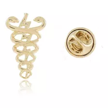 Pin Botton Broche Profissão Fisioterapia Folheado Ouro 18k