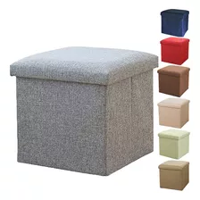 Puff Silla Cubo Organizador Plegable Con Cajón Almacenador