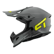 Capacete De Moto Fechado Masculino Cross Fast 788 Grey Fosco Cor Amarelo Fosco Tamanho Do Capacete 58