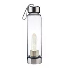 Botella De Vidrio Con Cuarzo Termo De Agua Cristal Natural