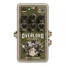 Pedal Overdrive Electro Harmonix Nano Operation Overlord Color Verde