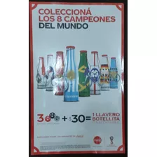 Afiche Promo Llaveros Coca Cola Mundial Rusia 2018 (50 X 30)