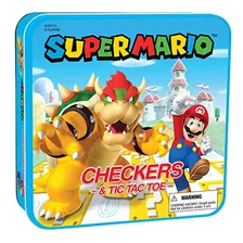 Usaopoly Super Mario Checkers Y Tic-tac-toe Juego De Colecci