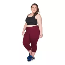 Kit 2 Calças Corsário Plus Size Caminhada Cores Leg Academia