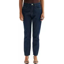 Calça Jeans Lança Perfume Luna Mom S High Ou24 Azul Feminino