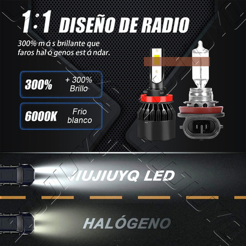 14000lm Kit Focos Led H11 H9 Haz Alto Y Bajo Para Ford 6000k Foto 6